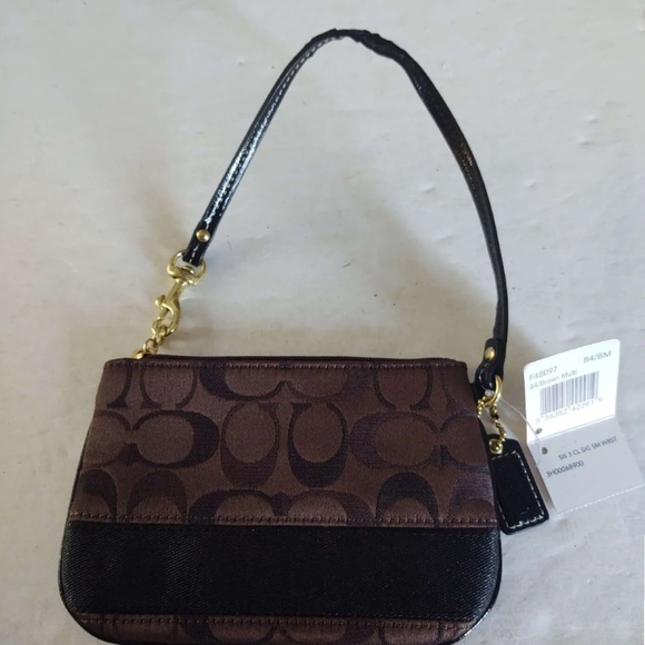 Coach Wristlet NWT #48097 Purple & Black - Picture 1 of 6